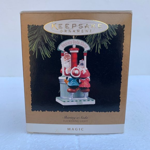 Sharing a Soda Hallmark Keepsake Magic Christmas Ornament - 1996 - Picture 2 of 10